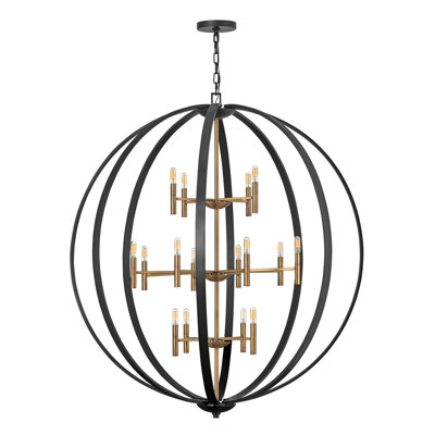 Hinkley Orson 1 Light Single Tier Chandelier in Satin Black Hinkley Orson 1 Light Single Tier Chandelier in Satin Black